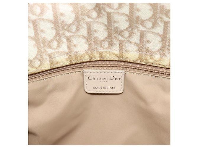 Borsa a tracolla Christian Dior Trotter Canvas Romantic Chain PVC Avorio Auth 190613 Argento Crudo - vista 18