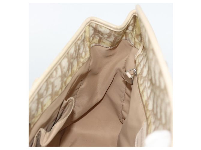 Borsa a tracolla Christian Dior Trotter Canvas Romantic Chain PVC Avorio Auth 190613 Argento Crudo - vista 20