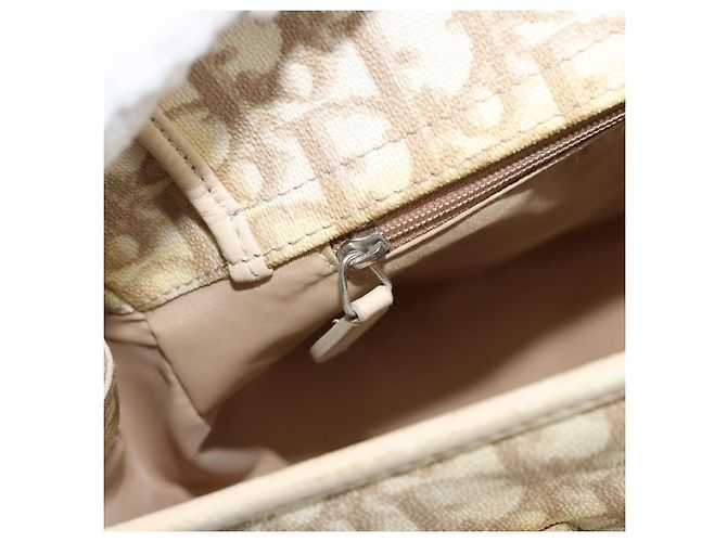 Borsa a tracolla Christian Dior Trotter Canvas Romantic Chain PVC Avorio Auth 190613 Argento Crudo - vista 22