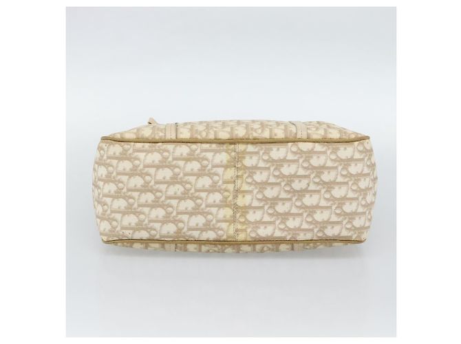 Borsa a tracolla Christian Dior Trotter Canvas Romantic Chain PVC Avorio Auth 190613 Argento Crudo - vista 5