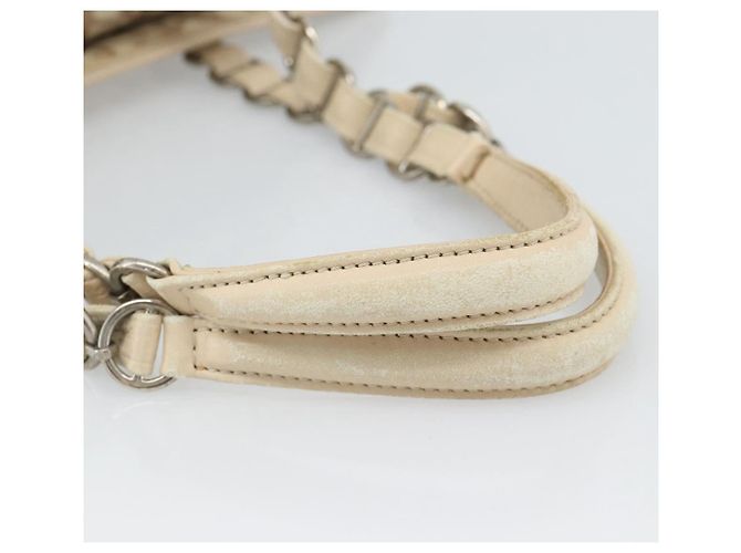 Borsa a tracolla Christian Dior Trotter Canvas Romantic Chain PVC Avorio Auth 190613 Argento Crudo - vista 8