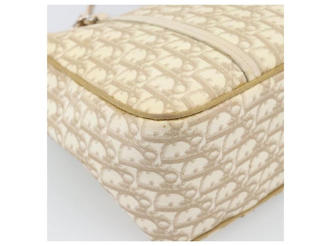 Borsa a tracolla Christian Dior Trotter Canvas Romantic Chain PVC Avorio Auth 190613 Argento Crudo - vista 9