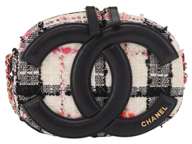 CHANEL Matelasse Chain Schultertasche Tweed Multicolor Gold CC Auth 191646SM - Ansicht 13