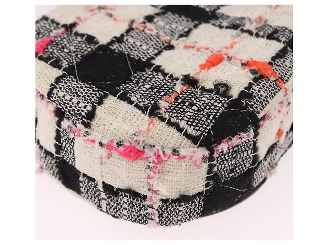 CHANEL Matelasse Chain Schultertasche Tweed Multicolor Gold CC Auth 191646SM - Ansicht 15