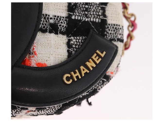 CHANEL Matelasse Chain Schultertasche Tweed Multicolor Gold CC Auth 191646SM - Ansicht 18