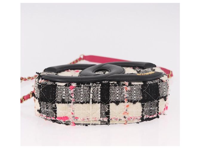 CHANEL Matelasse Chain Schultertasche Tweed Multicolor Gold CC Auth 191646SM - Ansicht 5