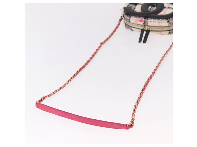 CHANEL Matelasse Chain Schultertasche Tweed Multicolor Gold CC Auth 191646SM - Ansicht 7
