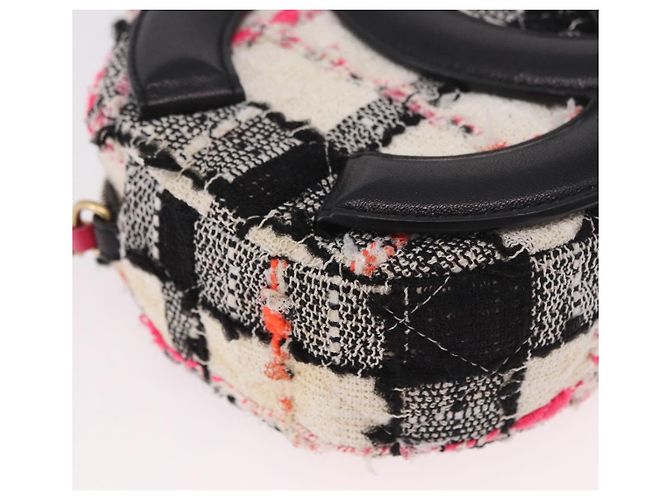 CHANEL Matelasse Chain Schultertasche Tweed Multicolor Gold CC Auth 191646SM - Ansicht 9