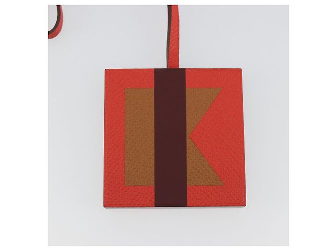 Hermès HERMES Retort Okare K Bag Charm Pelle Arancione Auth BA14045M - vista 5