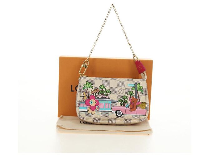 LOUIS VUITTON Damier Azur Vivienne Mini Pochette Accessoires Auth 190031SM - vista 12
