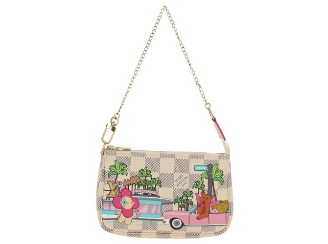 LOUIS VUITTON Damier Azur Vivienne Mini Pochette Accessoires Auth 190031SM - vista 13