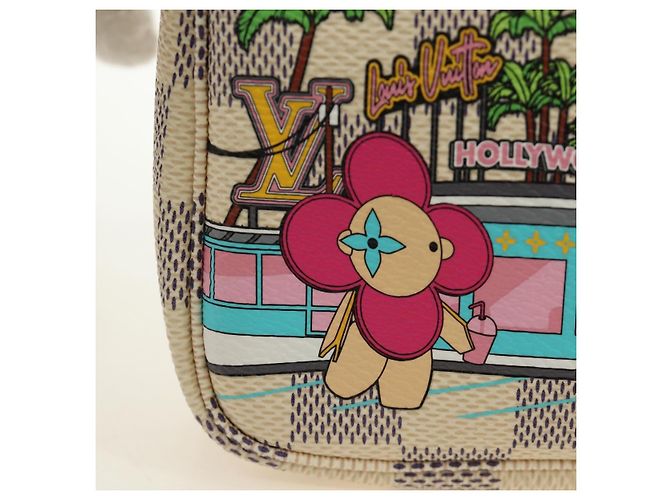 LOUIS VUITTON Damier Azur Vivienne Mini Pochette Accessoires Auth 190031SM - vista 22