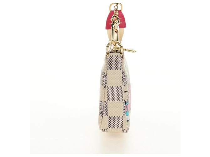 LOUIS VUITTON Damier Azur Vivienne Mini Pochette Accessoires Auth 190031SM - vista 4