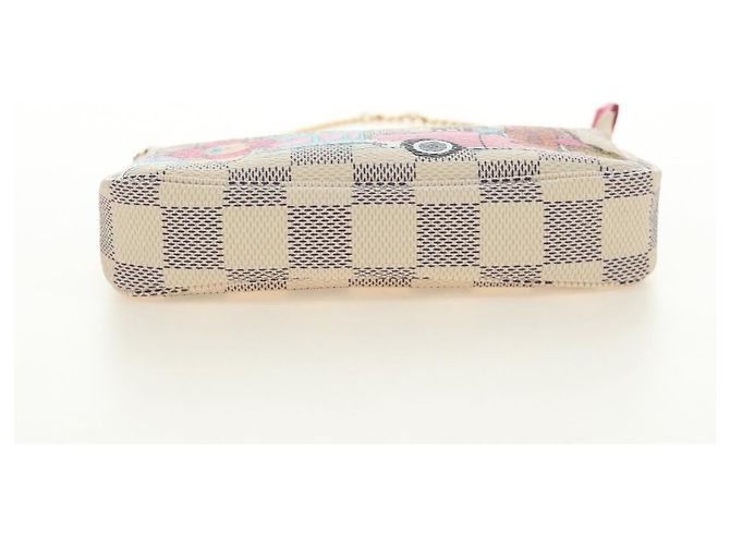 LOUIS VUITTON Damier Azur Vivienne Mini Pochette Accessoires Auth 190031SM - vista 5