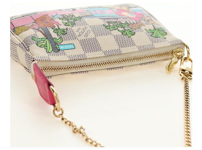 LOUIS VUITTON Damier Azur Vivienne Mini Pochette Accessoires Auth 190031SM - vista 6