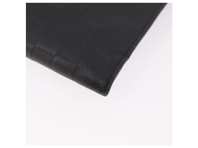 LOUIS VUITTON Damier Infini Pochette Discovery Black N60112 LV Auth 191488 Nero - vista 16