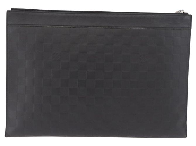 LOUIS VUITTON Damier Infini Pochette Discovery Black N60112 LV Auth 191488 Nero - vista 2
