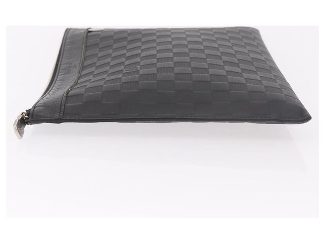 LOUIS VUITTON Damier Infini Pochette Discovery Black N60112 LV Auth 191488 Nero - vista 4