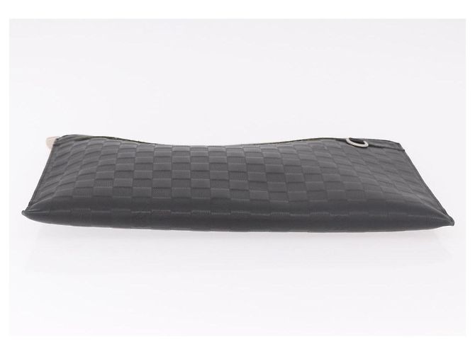 LOUIS VUITTON Damier Infini Pochette Discovery Black N60112 LV Auth 191488 Nero - vista 6