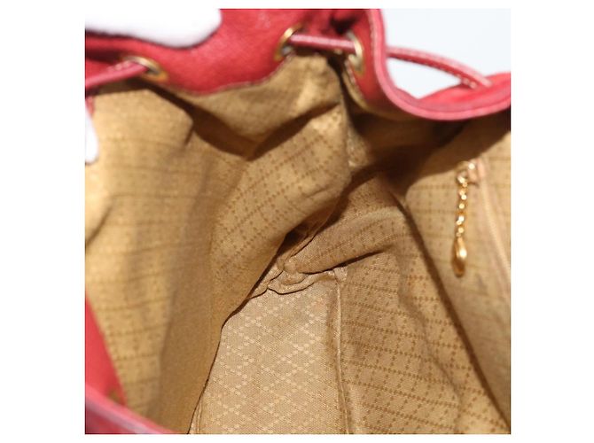 Zaino GUCCI Bamboo Scamoso Rosso Oro 003 2058 0016 Auth 191533 - vista 21