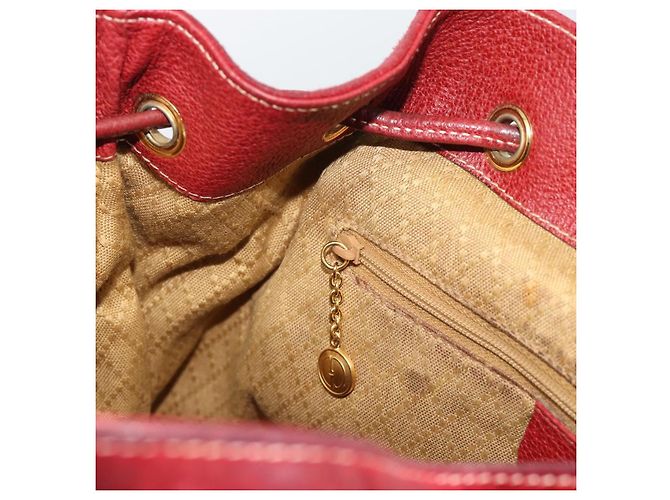 Zaino GUCCI Bamboo Scamoso Rosso Oro 003 2058 0016 Auth 191533 - vista 22