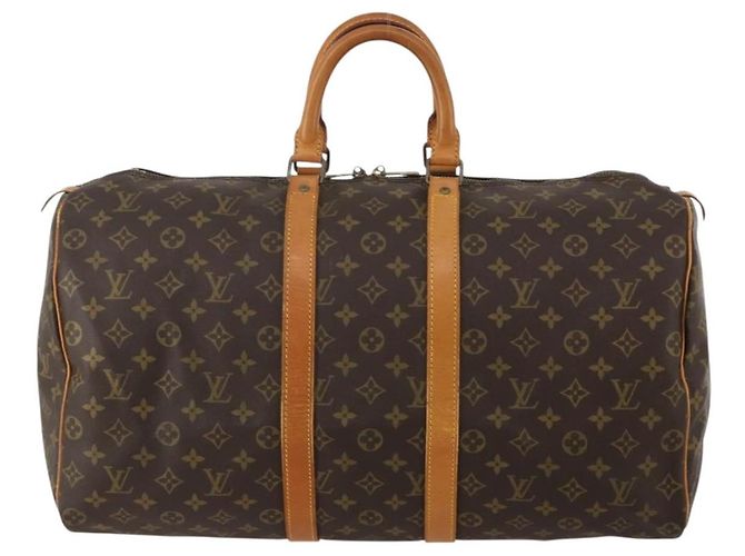 LOUIS VUITTON Borsa Boston Monogram Keepall 50 M41426 LV Auth 188334 Monogramma - vista 13