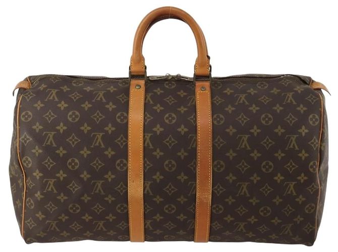LOUIS VUITTON Borsa Boston Monogram Keepall 50 M41426 LV Auth 188334 Monogramma - vista 2