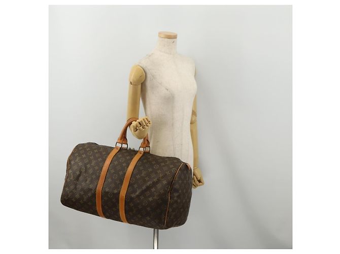 LOUIS VUITTON Borsa Boston Monogram Keepall 50 M41426 LV Auth 188334 Monogramma - vista 22