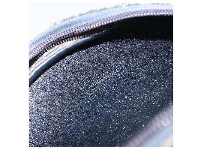 Borsa a tracolla Christian Dior Trotter Canvas Navy Gold Auth BA13955 D'oro Blu navy - vista 11