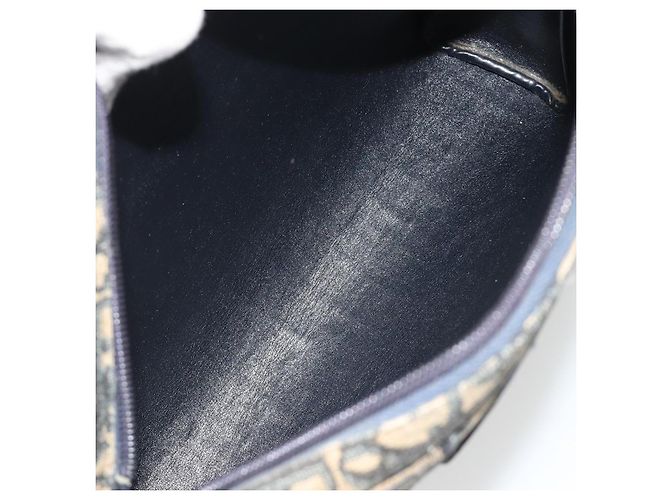 Borsa a tracolla Christian Dior Trotter Canvas Navy Gold Auth BA13955 D'oro Blu navy - vista 12
