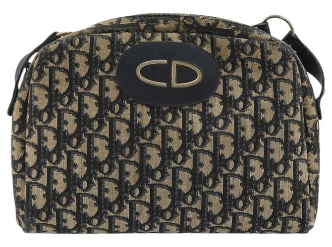 Borsa a tracolla Christian Dior Trotter Canvas Navy Gold Auth BA13955 D'oro Blu navy - vista 13