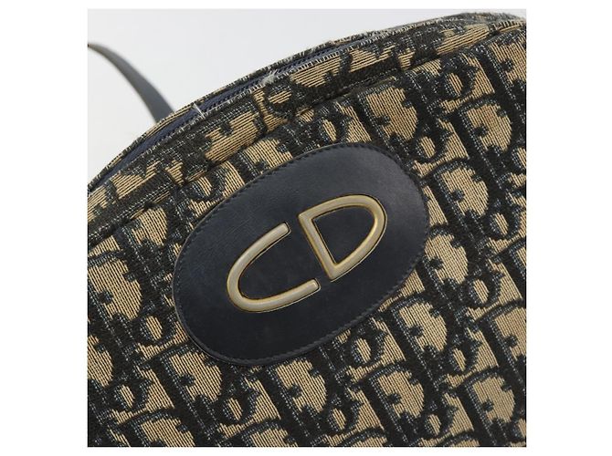 Borsa a tracolla Christian Dior Trotter Canvas Navy Gold Auth BA13955 D'oro Blu navy - vista 17