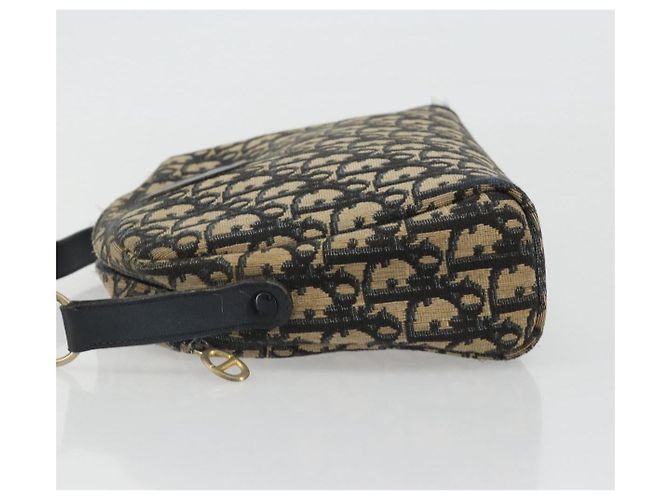 Borsa a tracolla Christian Dior Trotter Canvas Navy Gold Auth BA13955 D'oro Blu navy - vista 4