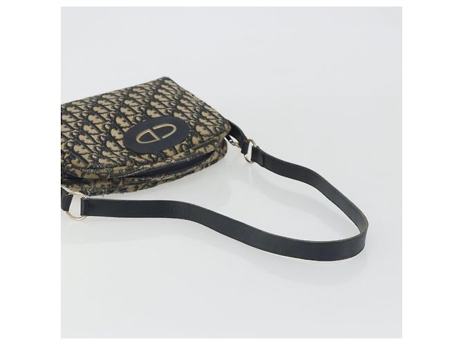 Borsa a tracolla Christian Dior Trotter Canvas Navy Gold Auth BA13955 D'oro Blu navy - vista 7