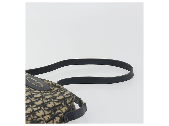 Borsa a tracolla Christian Dior Trotter Canvas Navy Gold Auth BA13955 D'oro Blu navy - vista 8