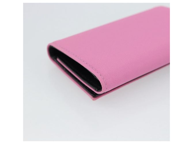 PRADA Key Case Nylon Pink Silver Auth 189428A Silvery - view 16