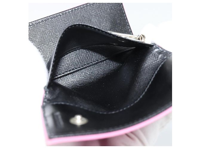 PRADA Key Case Nylon Pink Silver Auth 189428A Silvery - view 19