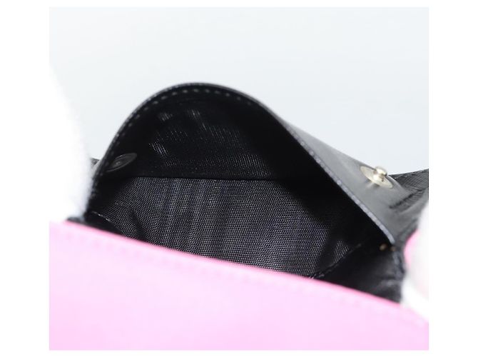 PRADA Key Case Nylon Pink Silver Auth 189428A Silvery - view 20