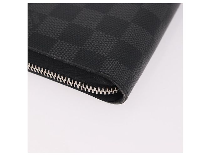 LOUIS VUITTON Damier Graphite Zippy Organizer Long Wallet N63002 LV Auth 191660 Damier ebene - vista 15