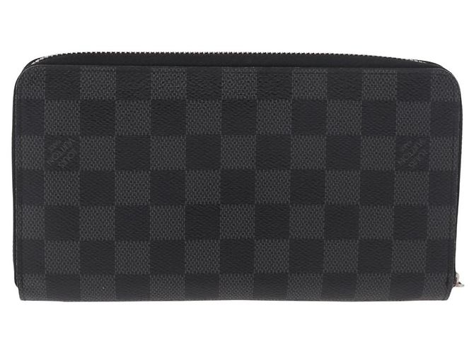 LOUIS VUITTON Damier Graphite Zippy Organizer Long Wallet N63002 LV Auth 191660 Damier ebene - vista 2