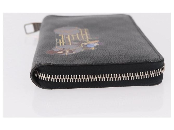 LOUIS VUITTON Damier Graphite Zippy Organizer Long Wallet N63002 LV Auth 191660 Damier ebene - vista 3
