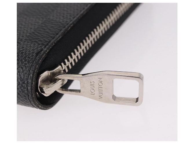 LOUIS VUITTON Damier Graphite Zippy Organizer Long Wallet N63002 LV Auth 191660 Damier ebene - vista 8