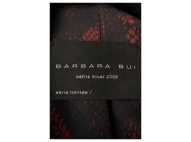 Barbara Bui Black Leather Python Fox Fur Jacket - view 4