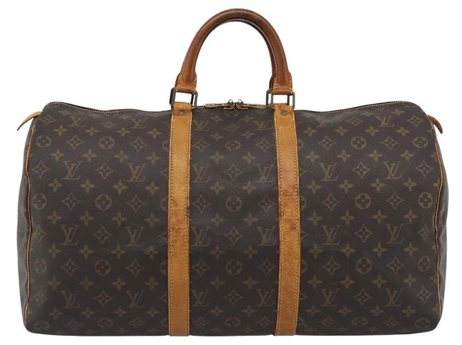 LOUIS VUITTON Monogram Keepall 50 Boston Bag M41426 LV Auth 191635 Monogramma - vista 13