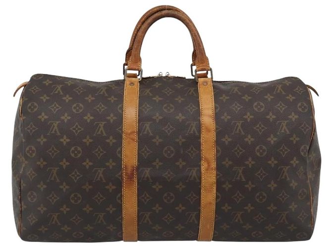 LOUIS VUITTON Monogram Keepall 50 Boston Bag M41426 LV Auth 191635 Monogramma - vista 2