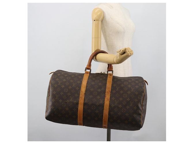 LOUIS VUITTON Monogram Keepall 50 Boston Bag M41426 LV Auth 191635 Monogramma - vista 20