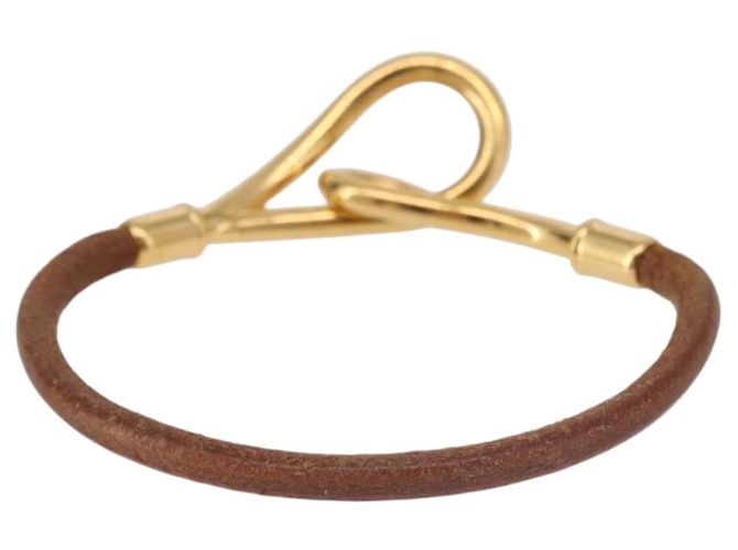 Hermès Bracciale HERMES Jumbo in Pelle Marrone Oro Autentico 189396 D'oro - vista 3