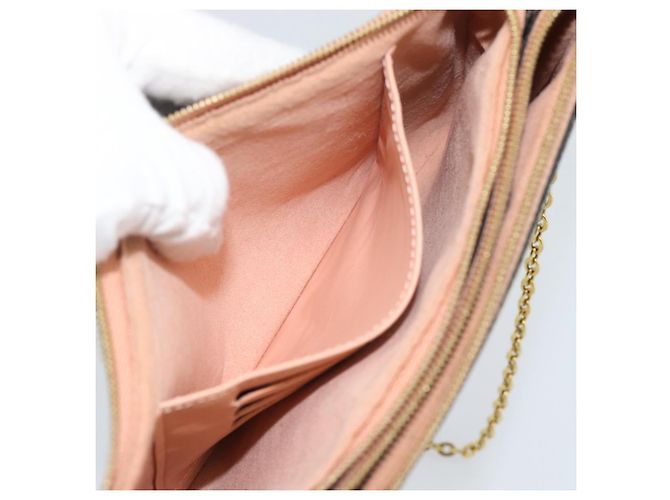 LOUIS VUITTON Pochette Double Zip Damier Ebene Shoulder Bag N60254 Auth ka5157 - vista 20