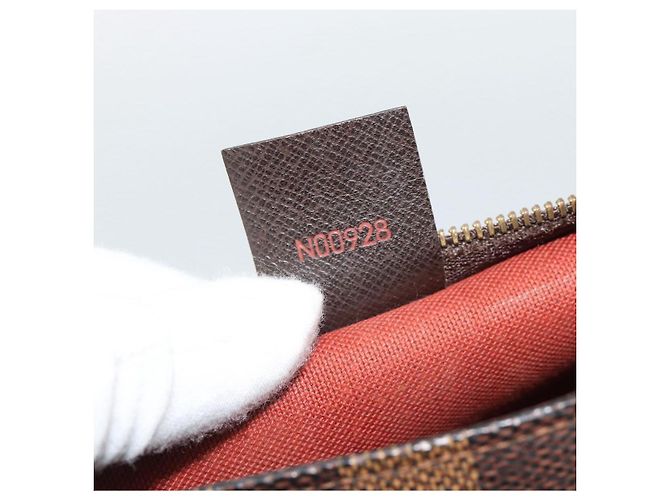 LOUIS VUITTON Damier Ebene Trousse Make Up Pouch N51982 LV Auth 188595A - vista 12