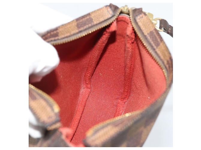 LOUIS VUITTON Damier Ebene Trousse Make Up Pouch N51982 LV Auth 188595A - vista 18
